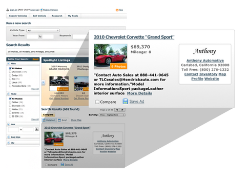 Bolding of ads